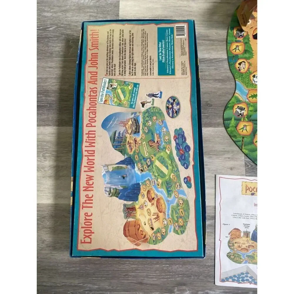 Pocahontas Board Game Disney 1994 Milton Bradley NOT COMPLETE- READ